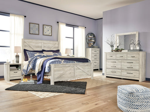 Bellaby Whitewash Crossbuck Panel Bedroom Set - SET | B331-156 | B331-158 | B331-197 | B331-31 | B331-91 - Vega Furniture