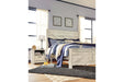 Bellaby Whitewash King Crossbuck Panel Bed - SET | B331-156 | B331-158 | B331-197 - Vega Furniture