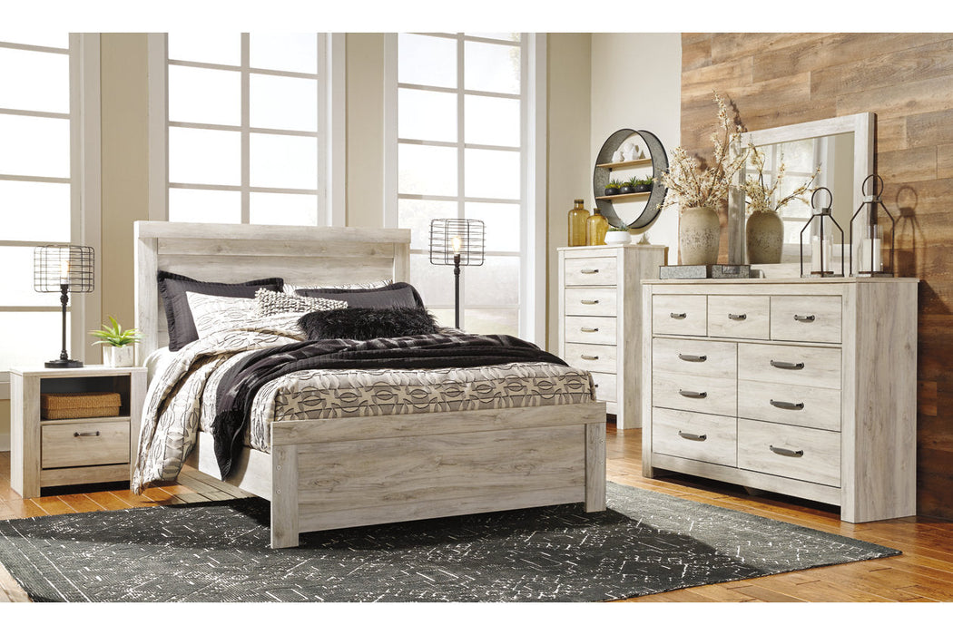 Bellaby Whitewash Queen Panel Bed - SET | B331-54 | B331-57 | B331-96 - Vega Furniture
