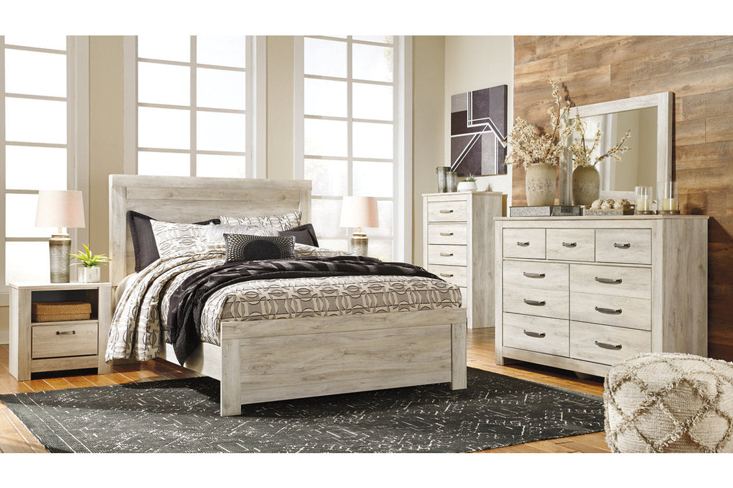 Bellaby Whitewash Queen Panel Bed - SET | B331-54 | B331-57 | B331-96 - Vega Furniture