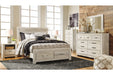 Bellaby Whitewash Queen Platform Bed with 2 Storage Drawers - SET | B100-13 | B331-54S | B331-57 | B331-95 - Vega Furniture