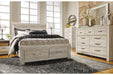 Bellaby Whitewash Queen Platform Bed with 2 Storage Drawers - SET | B100-13 | B331-54S | B331-57 | B331-95 - Vega Furniture