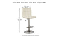 Bellatier Bone Adjustable Height Barstool, Set of 2 - D120-230 - Vega Furniture