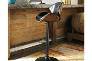 Bellatier Brown Adjustable Height Barstool - D120-530 - Vega Furniture