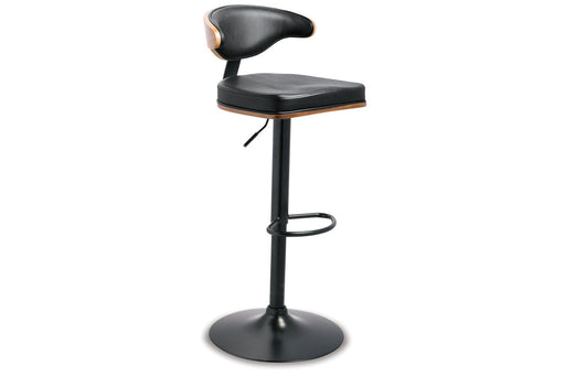 Bellatier Brown/Black Adjustable Height Barstool - D120-330 - Vega Furniture