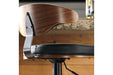 Bellatier Brown/Black Adjustable Height Barstool - D120-330 - Vega Furniture