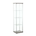Bellatrix Cappuccino/Clear Rectangular 4-Shelf Curio Cabinet - 950172 - Vega Furniture