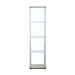 Bellatrix Cappuccino/Clear Rectangular 4-Shelf Curio Cabinet - 950172 - Vega Furniture