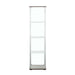 Bellatrix Cappuccino/Clear Rectangular 4-Shelf Curio Cabinet - 950172 - Vega Furniture