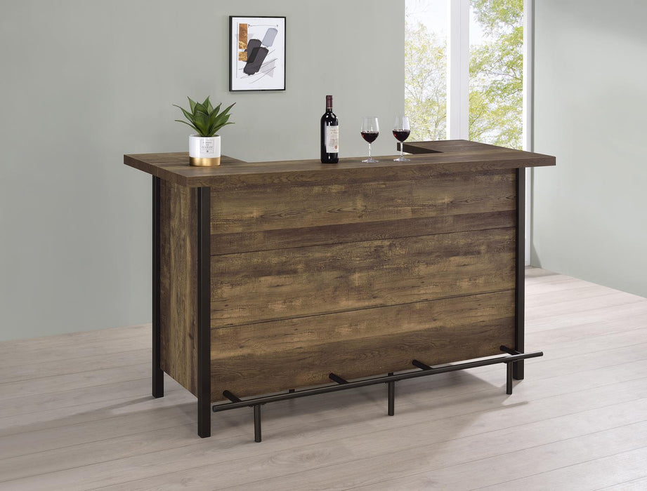 Bellemore Rustic Oak Rectangular Storage Bar Unit - 182104 - Vega Furniture