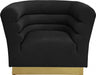 Bellini Black Velvet Chair - 669Black-C - Vega Furniture