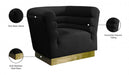 Bellini Black Velvet Chair - 669Black-C - Vega Furniture