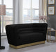 Bellini Black Velvet Loveseat - 669Black-L - Vega Furniture