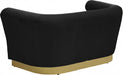 Bellini Black Velvet Loveseat - 669Black-L - Vega Furniture