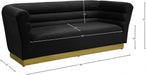 Bellini Black Velvet Sofa - 669Black-S - Vega Furniture