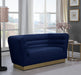 Bellini Blue Velvet Loveseat - 669Navy-L - Vega Furniture