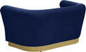 Bellini Blue Velvet Loveseat - 669Navy-L - Vega Furniture