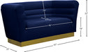 Bellini Blue Velvet Loveseat - 669Navy-L - Vega Furniture