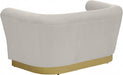 Bellini Cream Velvet Loveseat - 669Cream-L - Vega Furniture