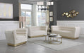 Bellini Cream Velvet Loveseat - 669Cream-L - Vega Furniture