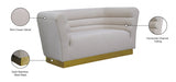 Bellini Cream Velvet Loveseat - 669Cream-L - Vega Furniture