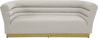 Bellini Cream Velvet Sofa - 669Cream-S - Vega Furniture