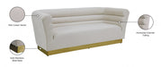 Bellini Cream Velvet Sofa - 669Cream-S - Vega Furniture