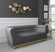 Bellini Grey Velvet Sofa - 669Grey-S - Vega Furniture