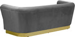 Bellini Grey Velvet Sofa - 669Grey-S - Vega Furniture