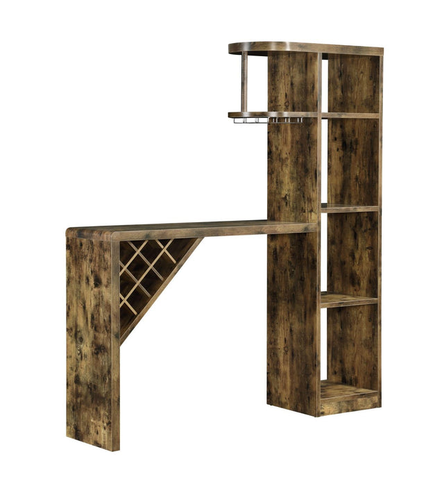 Belvedere Antique Nutmeg 5-Shelf Bar Table Storage - 182127 - Vega Furniture