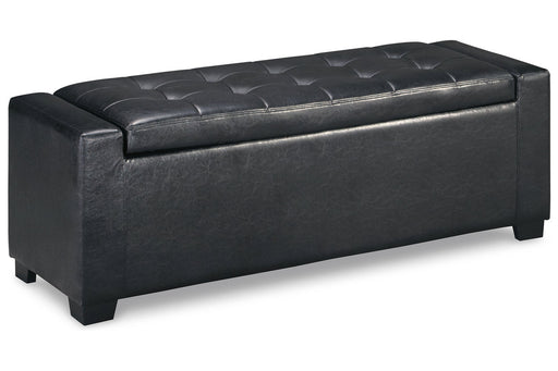 Benches Black Upholstered Storage Bench - B010-209 - Vega Furniture