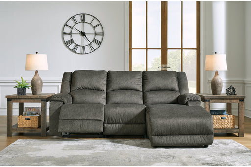 Benlocke Flannel 3-Piece Reclining Sectional with Chaise - SET | 3040217 | 3040240 | 3040246 - Vega Furniture