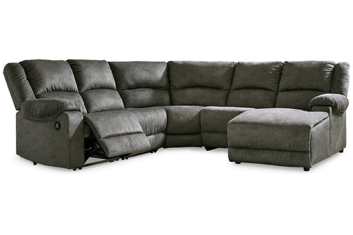 Benlocke Flannel 5-Piece Reclining Sectional with Chaise - SET | 3040217 | 3040219 | 3040240 | 3040246 | 3040277 - Vega Furniture