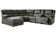 Benlocke Flannel 6-Piece Reclining Sectional with Chaise - SET | 3040216 | 3040219 | 3040241 | 3040246 | 3040257 | 3040277 - Vega Furniture