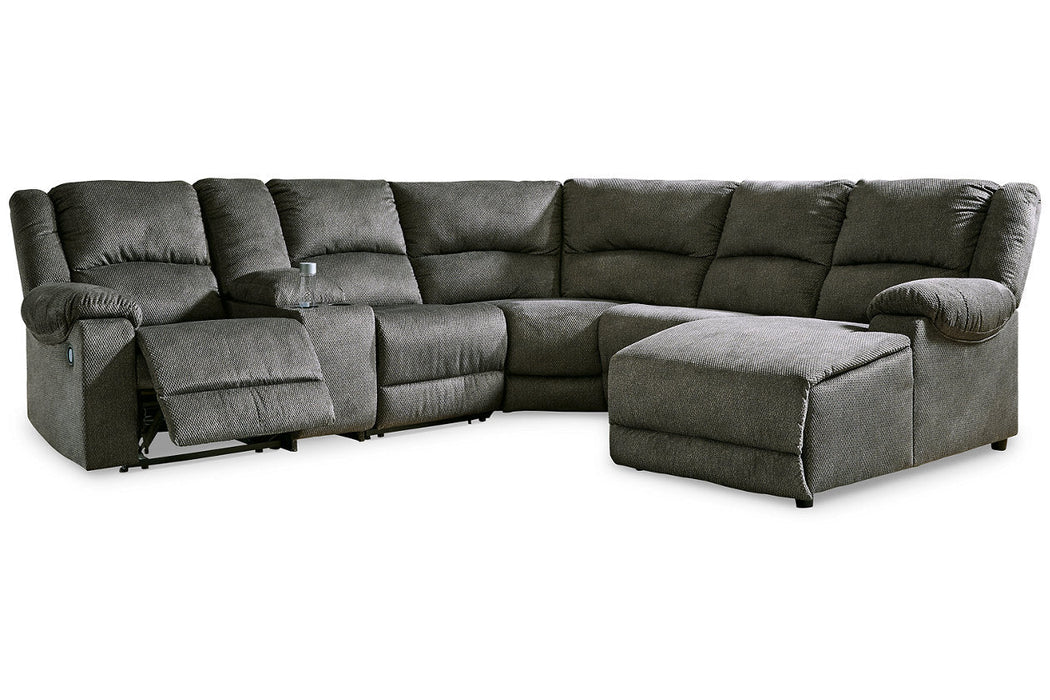 Benlocke Flannel 6-Piece Reclining Sectional with Chaise - SET | 3040217 | 3040219 | 3040240 | 3040246 | 3040257 | 3040277 - Vega Furniture