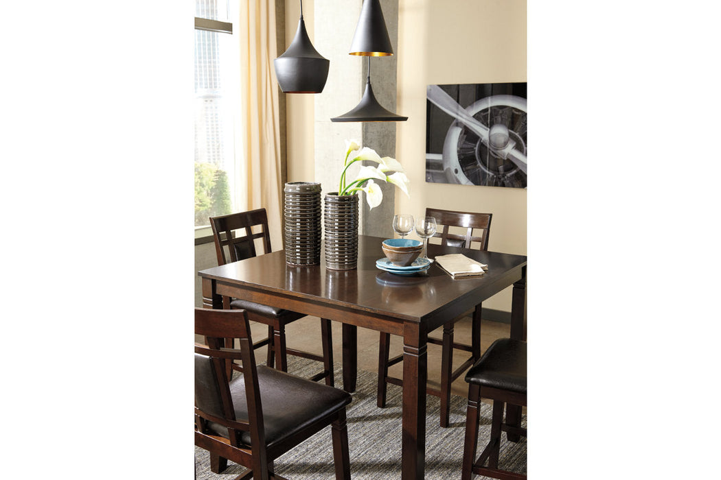 Bennox Brown 5-Piece Counter Height Set - D384-223 - Vega Furniture