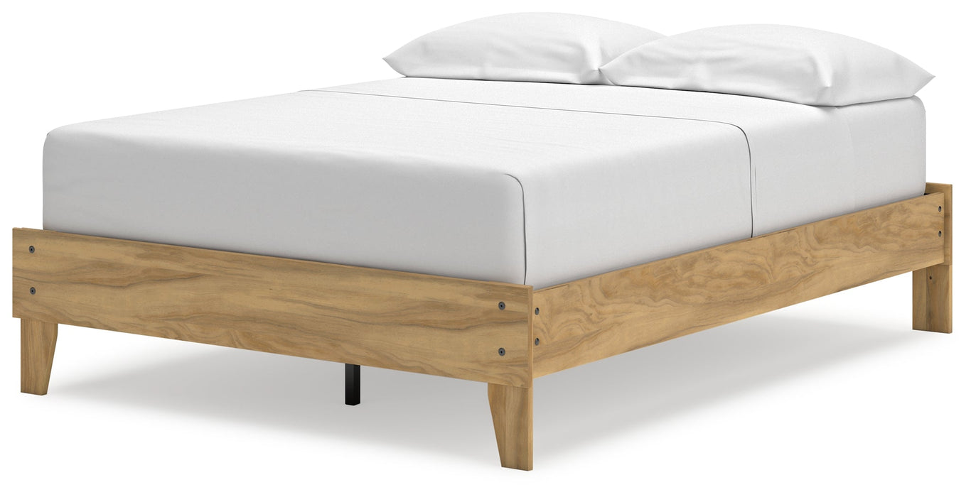 Bermacy Light Brown Full Platform Bed - EB1760-112 - Vega Furniture