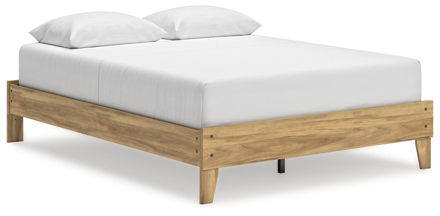 Bermacy Light Brown Queen Platform Bed - EB1760-113 - Vega Furniture