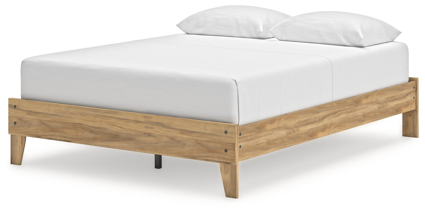 Bermacy Light Brown Queen Platform Bed - EB1760-113 - Vega Furniture