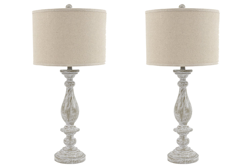 Bernadate Whitewash Table Lamp, Set of 2 - L235344 - Vega Furniture