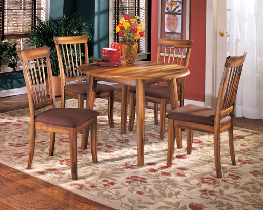 Berringer Rustic 5-Piece Drop Leaf Dining Set - SET | D199-15 | D199-01(2) - Vega Furniture