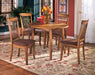 Berringer Rustic 5-Piece Drop Leaf Dining Set - SET | D199-15 | D199-01(2) - Vega Furniture