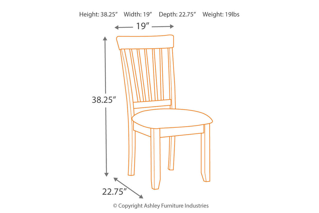 Berringer Rustic Brown Dining Chair, Set of 2 - D199-01 - Vega Furniture