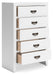Binterglen White Chest of Drawers - B427-46 - Vega Furniture