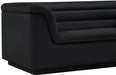 Black Cascade Velvet Fabric Loveseat - 192Black-L - Vega Furniture