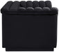 Black Cascade Velvet Fabric Loveseat - 192Black-L - Vega Furniture