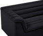 Black Cascade Velvet Fabric Loveseat - 192Black-L - Vega Furniture