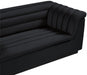 Black Cascade Velvet Fabric Sofa - 192Black-S - Vega Furniture