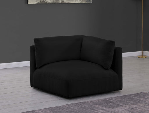 Black Ease Fabric Modular Corner Chair - 696Black-Corner - Vega Furniture