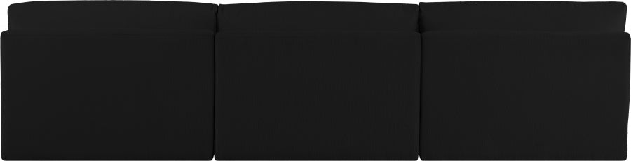 Black Ease Fabric Modular Sofa - 696Black-S114A - Vega Furniture